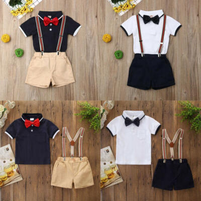 

Baby Clothes Infant Boys Bodysuit Summer Newborn Tuxedo jumpsuit Pants gentleman