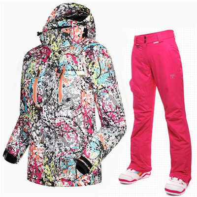 

SAENSHING winter ski suit female Cotton Pad Warm waterproof snowboarding suits women outdoor skiing ski jacketsnowboard pant