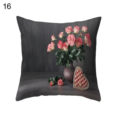 

Super Soft Flowers in Vase Cushion Cover Home Office Decorative Pillow Case