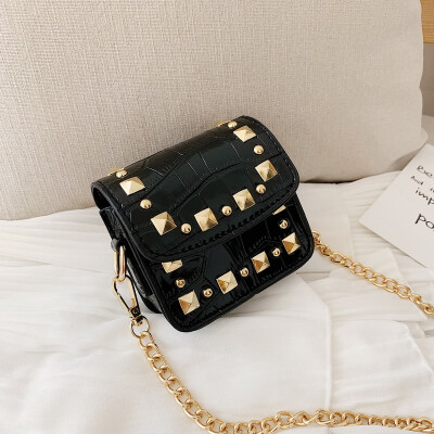 

Ins texture Korean version of Joker fashion mini bag retro crocodile pattern chain bag 2019 new slung womens bags