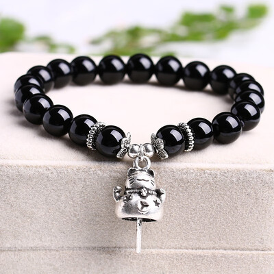 

Fashion black agate bracelet zodiac couple bracelets jewelry