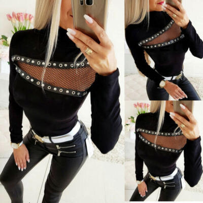 

Women Warm Long Sleeve High Neck Sweater Sweatshirts Pullover Jumper Top T Shirt
