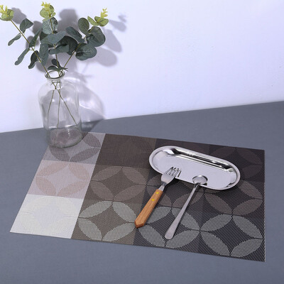 

Toponeto Fashion Pattern Placemat Compatible Crossweave Insulation Washable Table Mat
