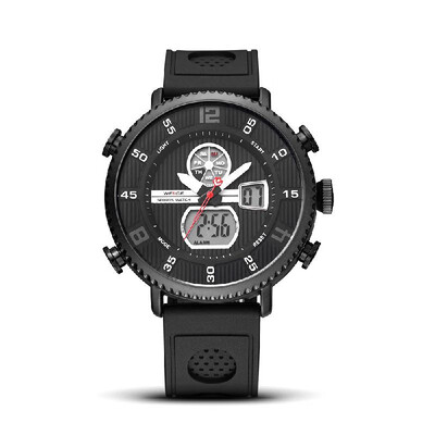 

WEIDE WH6106 Dual Display Quartz Digital Men Watch Sports 3ATM Waterproof Big Dial Large Face Stopwatch Timer Week Alarm Tachymete
