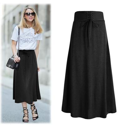

Roseonmyhand Womens Spring And Summer Solid Color Fashion Skirt With High Waist Skirt