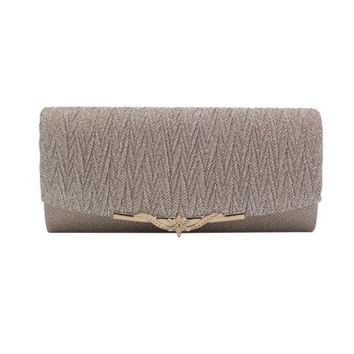 

Tailored Fashion Women Solid Ruched Party Bag Chain Phone Evening Bag