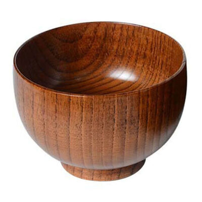 

115cm Round Wooden Soup Salad Noodle Rice Holder Shatter-proof Kitchen Bowl