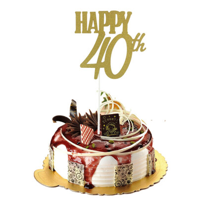 

Happy 102030405060th Love Cupcake Cake Topper Insert Birthday Party Decor