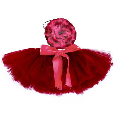 

2pcsset Cute Infant Girls Bowknot Tutu Skirt Flower Hairband Photo Props