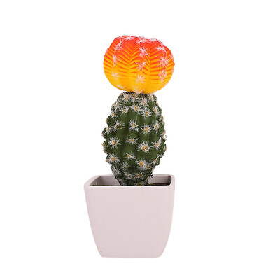 

Toponeto Simulated Potted Cactus Artificial Green Plant Potted Flower Art Home Decor