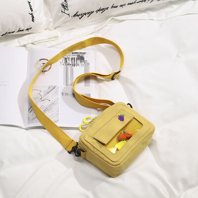 

Net red black bag female 2019 new Korean version of the wild casual canvas bag slung chic cute student shoulder bag