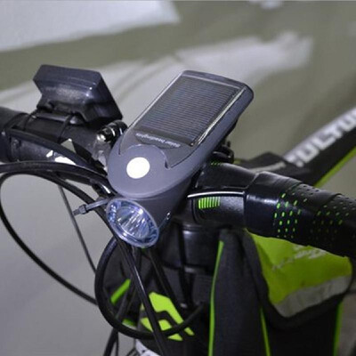 

New solar bicycle headlights USB charging bicycle light 360 degree rotating bicycle light black