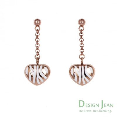 

Design Jean DIJUE Temperament wild rose gold leopard long earrings female 13917