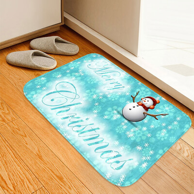 

Siaonvr Christmas Carpet Kitchen Doorway Bathroom Floor Carpet Floor Mat Print 40x60cm