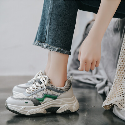 

Yi Dian super fire old shoes women autumn&winter new thick bottom increased shoes round h