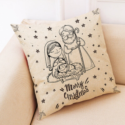 

Tailored Christmas Home Decor Cushion Cover Graffi Style Throw Pillowcase Pillow Covers