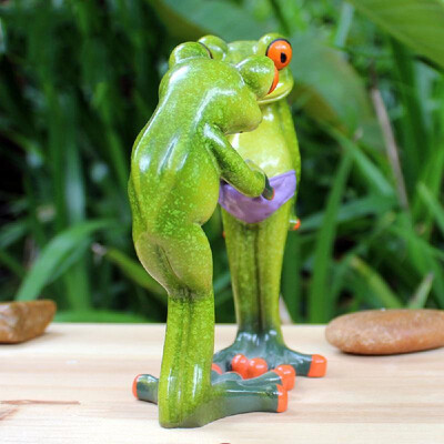 

3D Creative Status Funny Interesting Decoration Ornament Green Figurine Cute Birthday Gift Moral Integrity Frogs