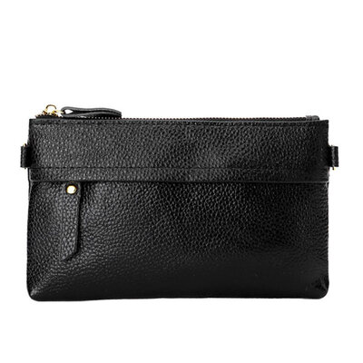 

Women Solid Color Multi Zip Long Phone Clutches Crossbody Shoulder Bag Pouch