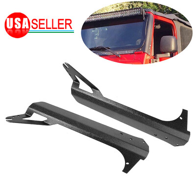 

For 52"LED Light Bar Steel Windshield Mounting Bracket For Jeep Wrangler TJ97-06