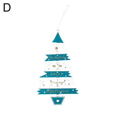

Wooden Christmas Tree Xmas Hanging Ornament Showcase Window Pendant Party Decor