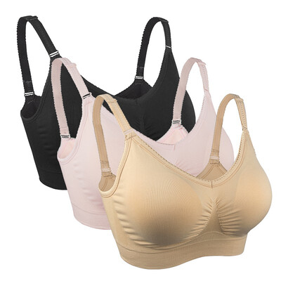 

iLoveSIA Nursing Bra Breathable Anti-Hit Hammer Full Cup No Trace Breastfeeding Bra-3P-70705639