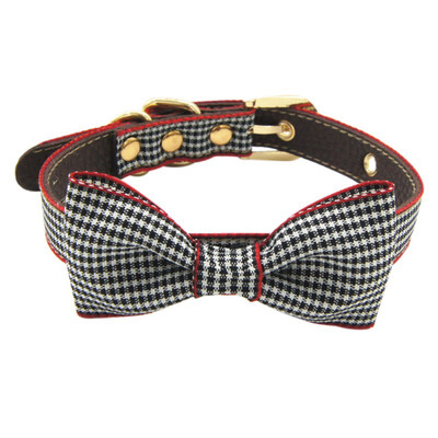 

Dog Collar Pet Bowknot Neck Adjustable Breathable Collar with Leash Ring For Small Medium Large Dogs