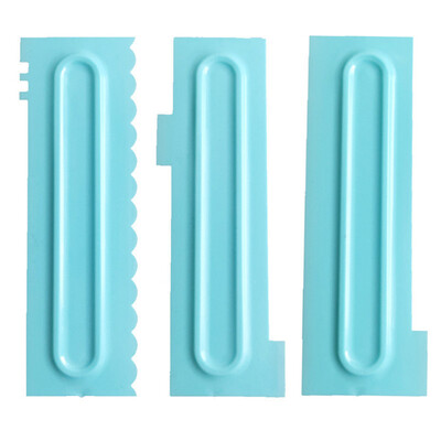 

3Pcs Cake Decor Comb Icing Smoother Scraper Pastry Baking DIY Kitchen Tool US
