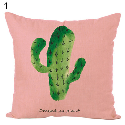

Tropical Plant Cactus Throw Pillow Case Cushion Cover Sofa Bed Office Home Decor