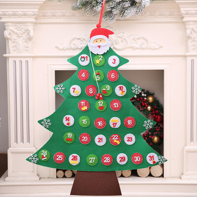 

〖Follure〗Christmas Tree Calendar With Ornaments Xmas For Child Gifts Door Wall Hanging