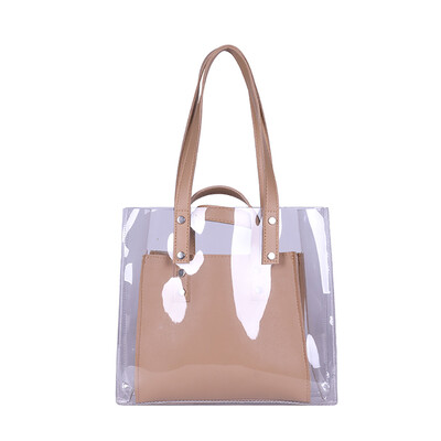 

Women Transparent Jelly Handbag PVC Clear Messenger Shoulder Bag Summer Waterproof Beach Tote Sac A Main Femme T2G