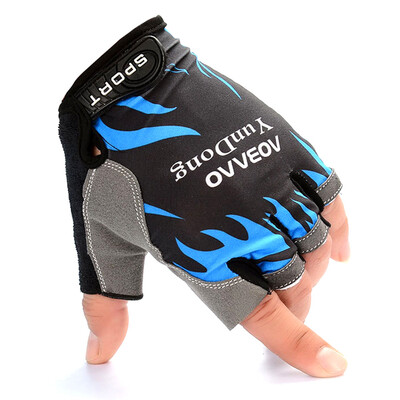 

A Pair New Summer Breathable Thin Section Ice Silk Half Finger Gloves Outdoor Mountaineering Riding Sports Fingerless Gloves