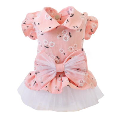 

Pet Stripes Skirt Fashion Puppy Dog Princess Dress Yarn Skirt For Small And Medium Dogs Simple Dress Suit Pet Dog Tutu Dress