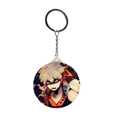 

Fat Bear Anime My Hero Academia Keychain Figure Cartoon Key Chain Keyring With Mirror