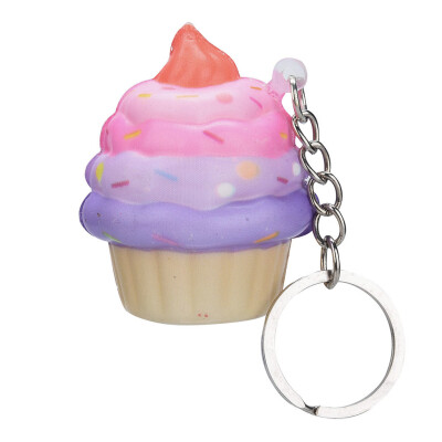 

Tailored Kawaii Adorable Ice Cream Cake Scented Cream Slow Keychain Stress Reliever Toy