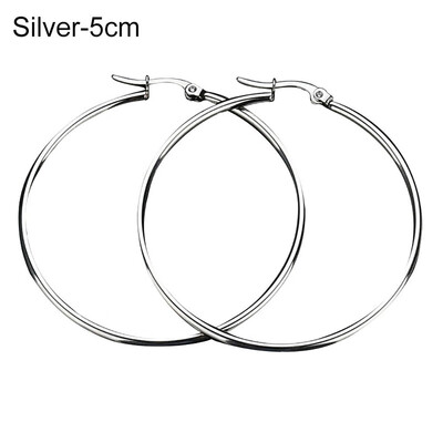 

Unique Women Big Circle Hoop Earrings Stainless Steel Party Club Pub Jewelry