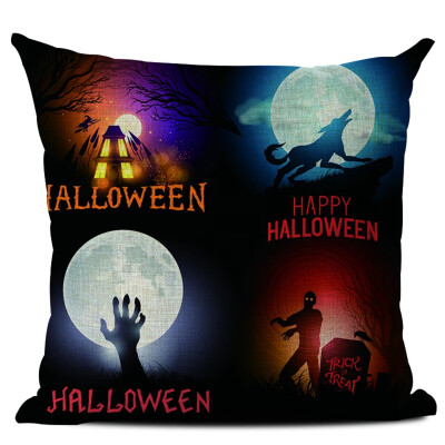 

Halloween Multi Designs Decorative Throw Pillow Cover Square Pillow Case With Zipper for Home Bar Halloween