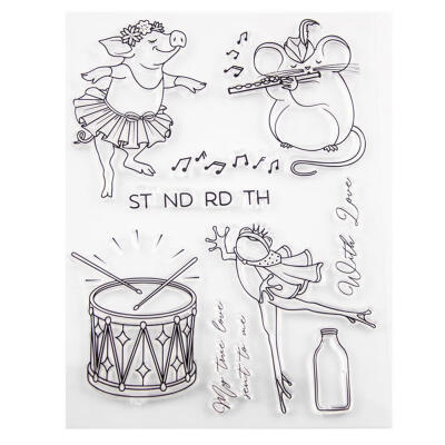 

Cartoon Concert Silicone Transparent Seals Clear Stamp for DIY Scrapbooking