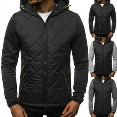 

UK STOCK Mens Brushed Fleece Hoodie Top Zip Hoody Plain Zipper Hooded Sweatshirt