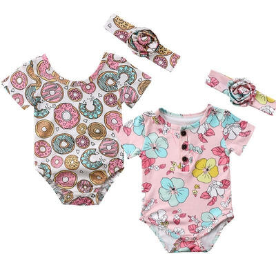 

Newborn Kids Baby Girls Floral Romper Jumpsuit Bodysuit Clothes Outfits Summer