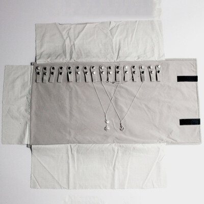 

Foldable Jewelry Earrings Necklace Rings Organizer Storage Bag Travel Case Bag