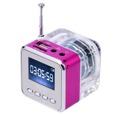 

Mini Digital Portable Music MP34 Player TF USB Disk Speaker FM Radio Blue