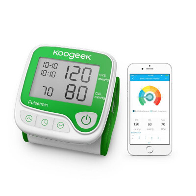 

Koogeek Smart Wrist Blood Pressure Monitor with Heart Rate Detection&Memory Function Fully Automatic for Home Use