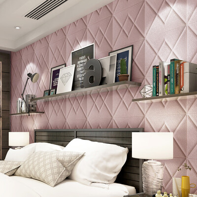 

JPGIF New PE Foam 3D Wallpaper DIY Wall Stickers Wall Decor Embossed Brick Stone A