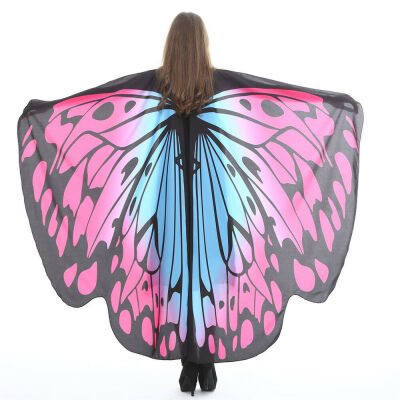 

Women Fancy Long Butterfly Wings Fairy Cape Scarf Scarves Wrap Printing Shawl