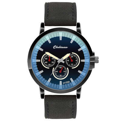 

Gobestart Fashion Leather Mens Quartz Watch Mens Watch Luxury Casual Watch Clock