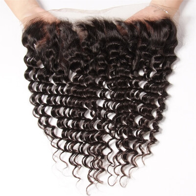 

UNice Malaysian Curly Human Hair Lace Frontal with Pre-plucked 10-20"