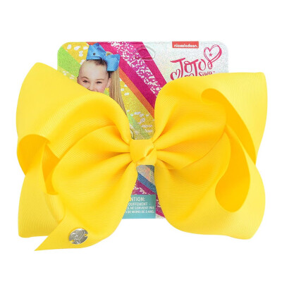 

Solid color large bow fabric ribbed polyester bow hairpin girl hair accessories