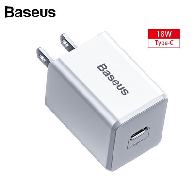 

Baseus portable&foldable Type-C Interface Charger 18WUSWhite PD fast wall charger for mobile tablets