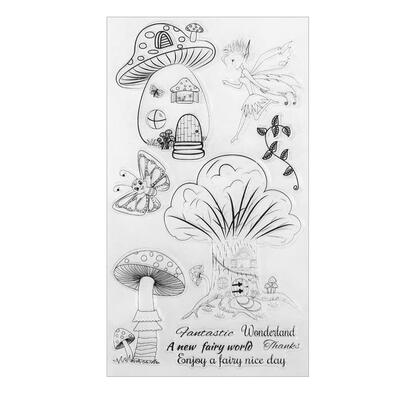 

SC205 Mushroom Girl Transparent Silicone Stamp Seal for Album Decoration