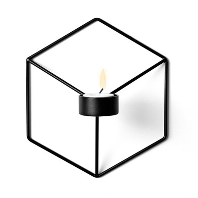 

Siaonvr Nordic Style 3D Geometric Candlestick Metal Wall Candle Holder Sconce Home Decor